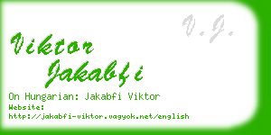 viktor jakabfi business card